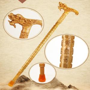 China 90cm Natural Wood Walking Canes , Hand Carved Wooden Walking Sticks on sale