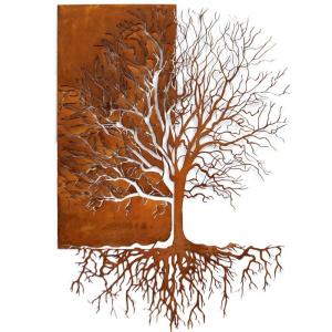 Quality Living Room Decoration Tree Of Life Wall Metal Art Corten Steel Wall Decor for sale