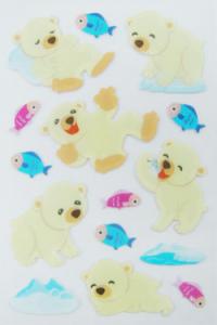 Quality Lovely Custom Puffy Stickers For Baby Room Wall Decor Animals Shapes for sale