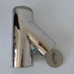 Buy cheap 135 Degree Tee Piece Twin Wall Insulated Flue Pipe In With Twist Lock from wholesalers