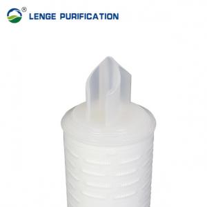 Quality 5 Inch Diameter Glass Fibre Pleated Filter Cartridge With 222 Fins for sale