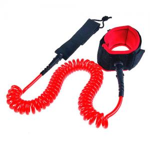 Quality TPU Red Transparent 10 Length Coiled SUP Leash Neoprene Strap for sale