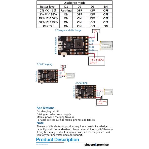 TP5100 TP5000 Charging Management Power Supply Module Board 18650 1A 2A 5V Compatible With 4.2V 8.4V 1S 2S Lithium Batteries