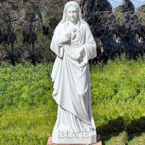 Quality Marble Mother Virgin Mary Statue Natural White Stone Christian Catholic Church Life Size Garden Outdoor Classic for sale