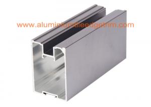 Quality Anodized Grey Aluminium Sliding Wardrobe Door Profiles 4-6m Length Anti Corrision for sale