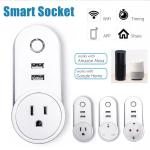 Smart WiFi Power Plug Outlet Socket with 2PCS USB Port App Control Timer