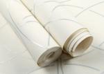 Beige Non Woven Wallcovering Paper , Modern Striped Wallpaper For Bedroom And