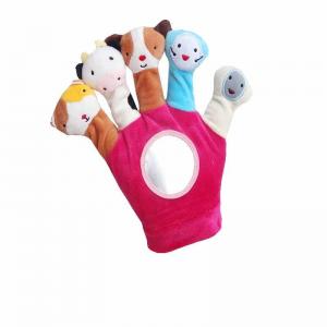 China 20cm Short Plush Parent Child Interactive Glove Toy on sale