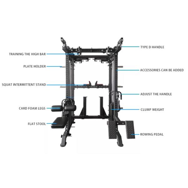 Custom High Quality Commercial Bodybuilding Gym Multi Functional Smith Machine