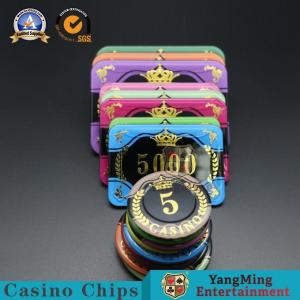 Quality Customized Casino Poker Chips / Anti - Counterfeiting Round Gambling Chips for sale