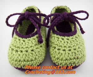 Quality Crochet Baby Boy Booties Socks Knitted Newborn Loafers Shoes Plain Infant Slippers Footwea for sale