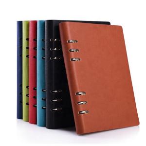 China Custom Black A5 Leather Notebook Printing 96 Sheets For Promotion on sale