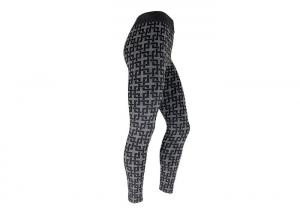 Quality Women Flat Knit Seamless Patterned Yoga Pants 65% Polyester 5% Spandex for sale