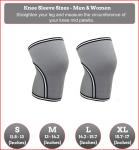 GREY Knee Compression Sleeve - 7mm Neoprene competition Level Knee Brace