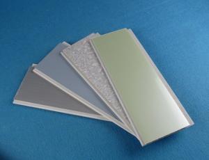 Quality Durable bathroom UPVC Wall Panels For Interior Wall Covering , Grey Blue White Green Color for sale