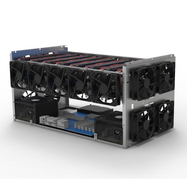 Buy Graphics Case Crypto Coin 8gpu Ethereum ETH Mining Frame Rig Open Air Stackable 8 GPU Miner Chassis at wholesale prices