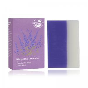 China Purple Organic Face Soap Whitening Lavender Coconut Oil Body Care on sale