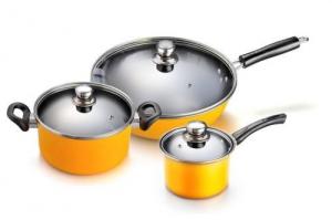 Quality Custom Non Stick Pots And Pans Set , Stainless Steel Non Stick Cookware for sale