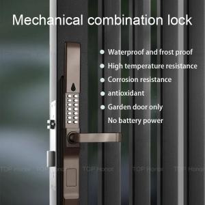 China Aluminium Waterproof Door Handle Smart Lock Anti Freezing Outdoor Sliding Door Lock on sale