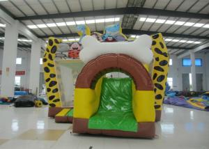 Quality Hot sale inflatable Stone Age bouncy combo bright colour inflatable stone age jumping house with protection net on sale for sale