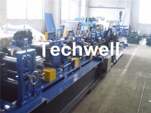 Quality CZ Section Galvanized Steel Roll Forming Machine , Quick Interchangeable By Changing Roller Spacers for sale