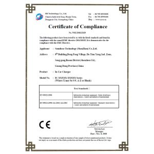 UNITECH ELECTRONICS (H.K.) CO.,LIMITED Certifications