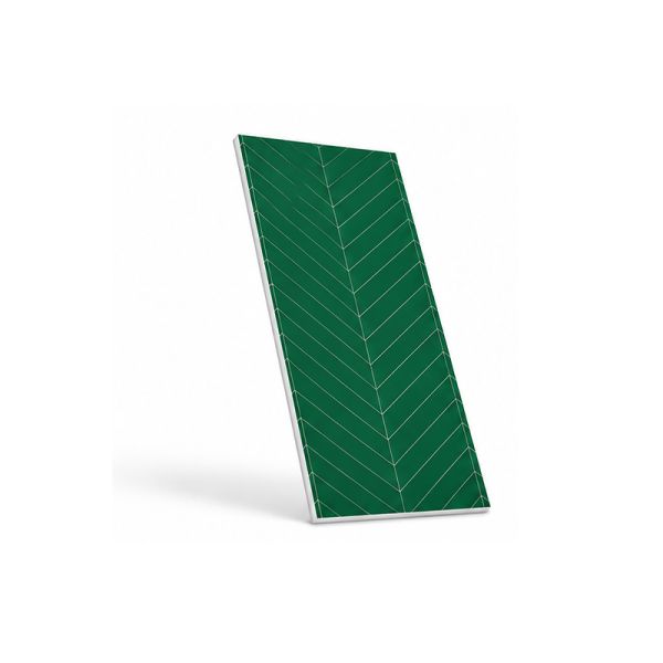Green Chevron Stone Plastic Composite Wall Panel Texture Waterproof Scratch Resistant Hotel Interior Decor