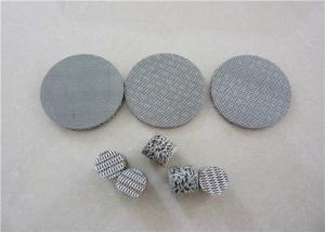 China 5 Lays Stainless Steel Sintered Wire Mesh 5 10 15 Micron Circular Type on sale