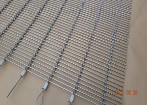 China Building Decorative Wire Mesh Cladding , Rod Woven Decorative Metal Mesh on sale