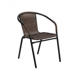 Quality 73cm Height 53cm Width PE Rattan Chair , Rattan Wicker Garden Chair Commercial Use for sale