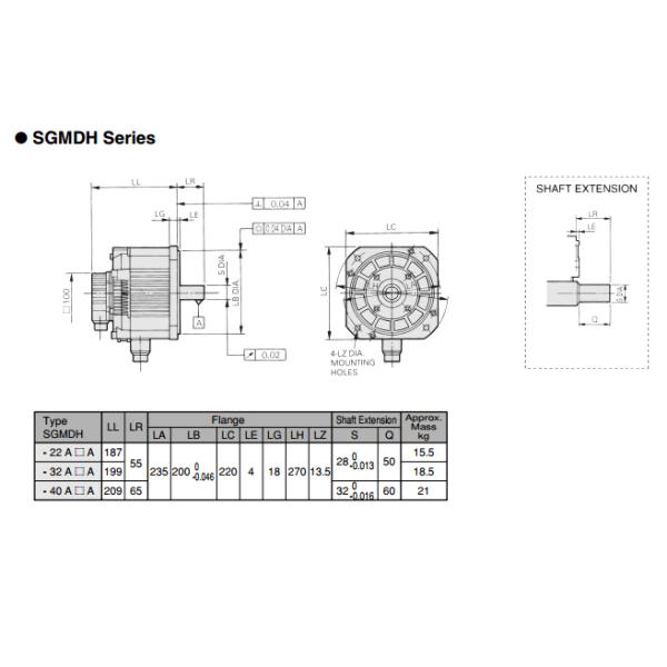 NEW ORIGINAL 5.4A 750W Servo Motor Industrial Yaskawa Servo Motor SGMPH-01BBA21 2