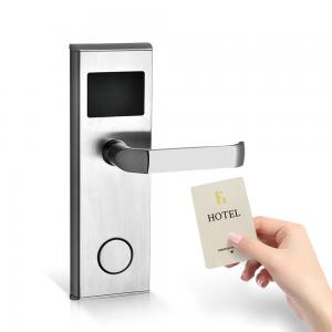 Quality 304 Stainless Card Access Door Lock  , RFID Card Keyless Hotel Door Lock for sale