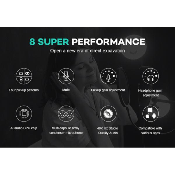 Podcast USB Dynamic Microphone For Vocal Recording Live Streaming Gaming