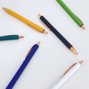 Buy cheap Press Type Business Office Pen Metal Ballpoint Pen With Spray Adhesive Process from wholesalers