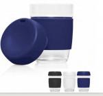 350ml Borosilicate Glass Coffee Mug Cup Silicon Lid Sleeve LFGB SGS