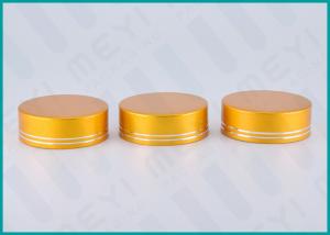 Quality Matt Gold Lined Aluminum Screw Top Caps 38/410 For Health Care Products Containers for sale