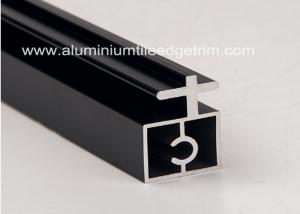 Black Anodized Extruded Aluminium Profiles Channel Irregularity Shape Long Durability
