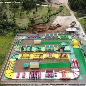 Quality giant Blow Up Inflatable Water Park Obstacle Course 302.5m Long for sale