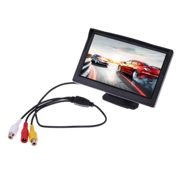 ABS Material Rear Camera Monitor , Car Backup Monitor With 8 LED Light Camera