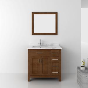 Quality Home Furniture Vanity MDF Hotel Bathroom Mirror Cabinet with Basin for sale