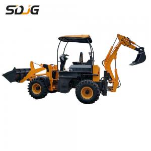 Quality 2.5 Ton Front End Towable Backhoe Loader Machine Hydraulic Power Steering Wheel for sale