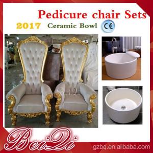 Quality high back wedding chairs king throne pedicure chair foot spa equipment furniture for sale