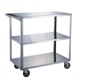 China 201# Stainless Steel Catering Equipment / 3 - Layer Dining Cart With TPR Silent Wheel on sale