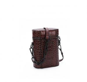 Quality Crocodile Embossed PU Phone Bag 12cm 17cm Leather Phone Case With Strap for sale