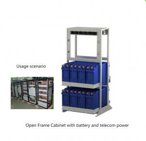 Quality IP55 Telecom Enclosures 1.3m 1.9m Open Frame Cabinet With Battery for sale