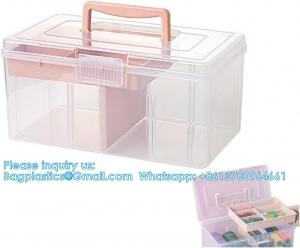 China Office Supply Art & Craft Storage Box, Sewing Box Organiser Large With A Removable Tray Partition, Portable on sale