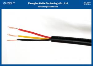 Quality PVC Insulated and PVC sheathed Flat cable（BVVB) for Building, 3 Cores Cable For House Wiring/ for sale