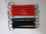 Multi-function Custom Sizes Black/Clear Plastic Coil Safety Strap with Hook,