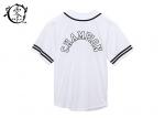 Embroider Champion Logo Jersey Sportswear T Shirt Baseball Team White Color