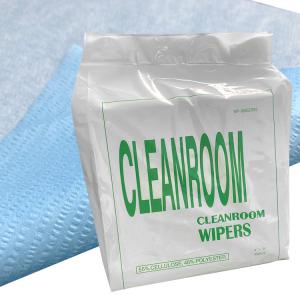 Quality High Absorbency Cleanroom Wiper 300pcs/Bag 45% Polyester 55% Wood Pulp for sale